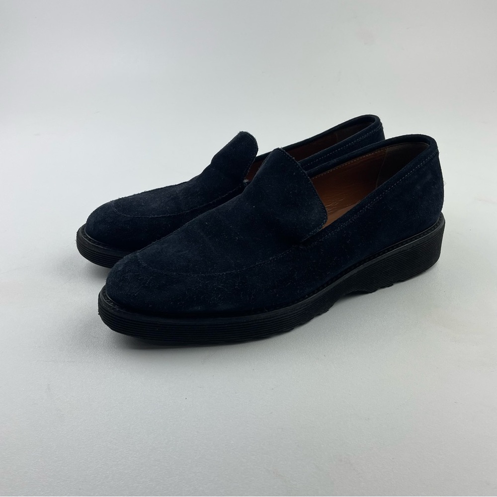 Aquatalia Kelsey Womens Loafer Size 10 Blue Suede Loafer Flats 245633